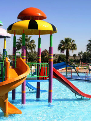 Childrens play area at slide & splash